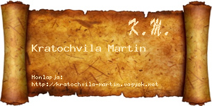 Kratochvila Martin névjegykártya